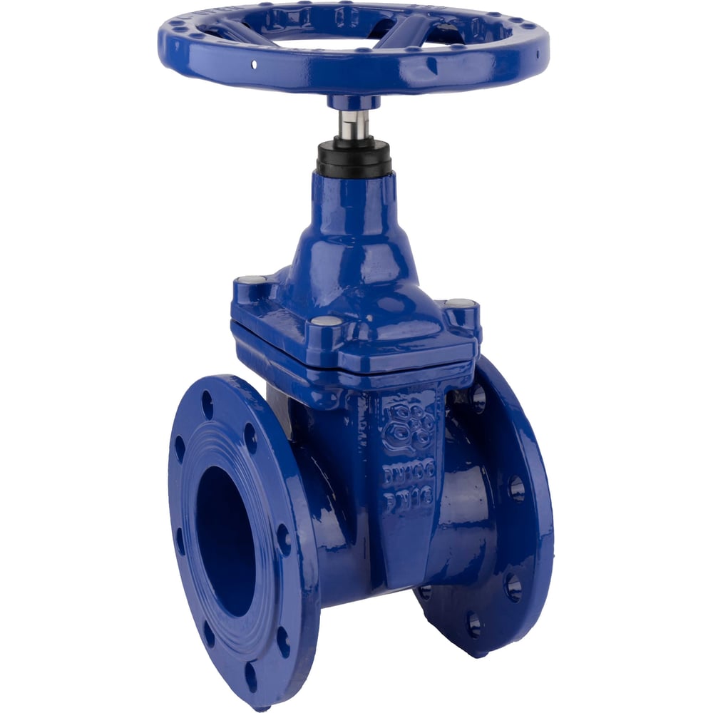 Изображение товара Задвижка с обрезиненным клином RUSHWORK РАШВОРК 101-50-16, DN50, PN16, корпус GJS-500-7 (GGG50), клин GJS-500-7 (GGG50), уплотнение EPDM, Ф/Ф, штурвал 101-050-16