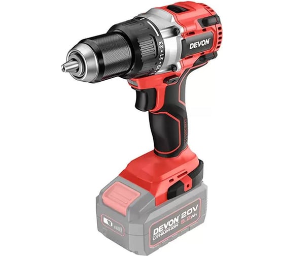 Изображение товара Аккумуляторный шуруповерт DEVON без аккумулятора и ЗУ 5283-Li-20TSI