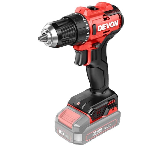 Изображение товара Аккумуляторный шуруповерт DEVON без аккумулятора и ЗУ 5210-Li-20