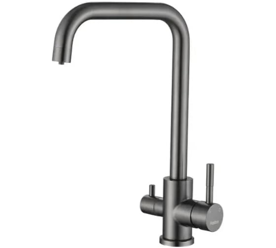 Изображение товара Смеситель для кухни Haiba с подключением фильтра воды, оружейная сталь HB43829-3