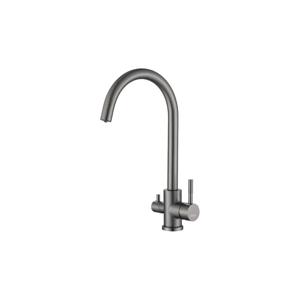 Изображение товара Смеситель для кухни Haiba с подключением фильтра воды, оружейная сталь HB43828-3