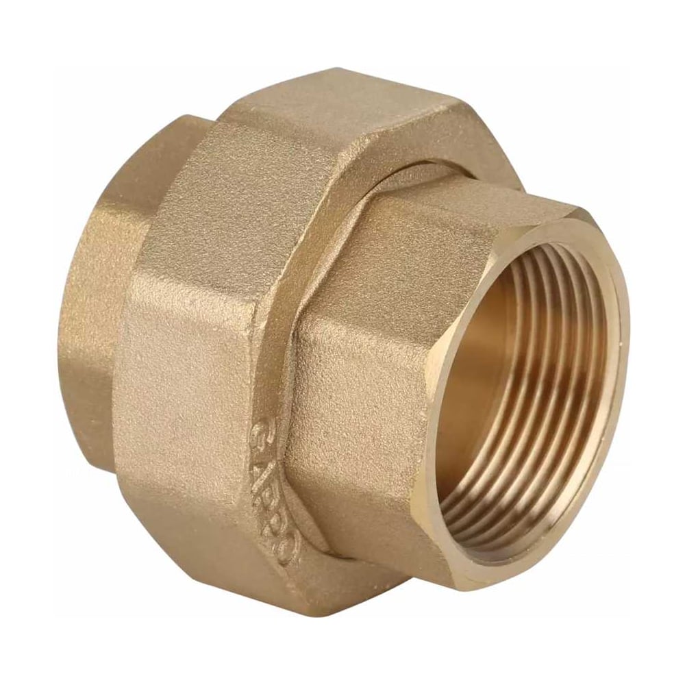 Изображение товара Американка прямая Gappo латунная 1 1/2" ВР-ВР профессиональный фитинг