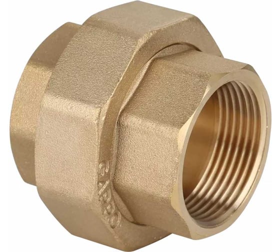 Изображение товара Американка прямая Gappo латунная, ВР-ВР 1 1/2" G1225.08