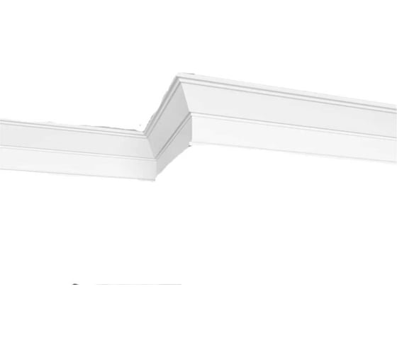 Изображение товара Плинтус СОЛИД Solid потолочный, полимерный, белый, 2.0м 6 UHD 17/48