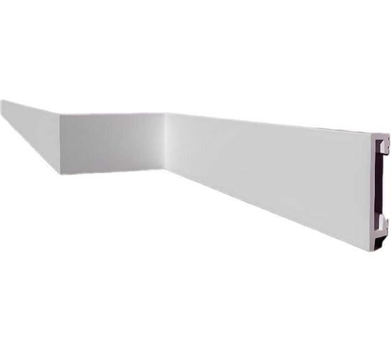 Изображение товара Плинтус СОЛИД Solid UHD полимерный, напольный, полимерный ультравысокой плотности, белый, 2,0м 1 UHD 46/80