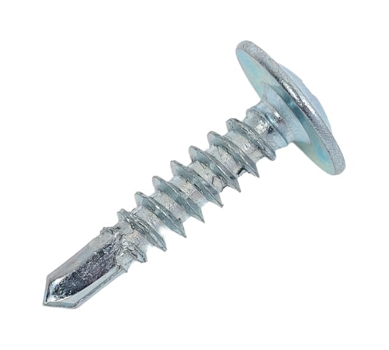 Изображение товара Саморезы ВИРТУОЗ 4,2х19 полусферическая головка с прессшайбой, цинк, острый 700 шт 550-23308