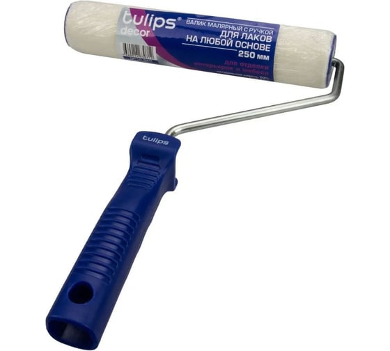 Изображение товара Валик Tulips Tools Tulips decor Velur с рукояткой, велюр, 250 мм, ворс 4 мм NP10-020