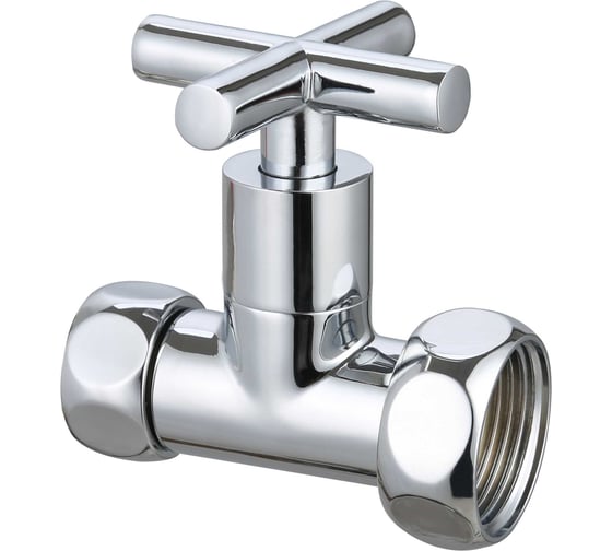 Изображение товара Кран для полотенцесушителя Gappo прямой, ВР- ВР, хром 2 шт. в комплекте 1/2"F x 3/4"F G470.0405