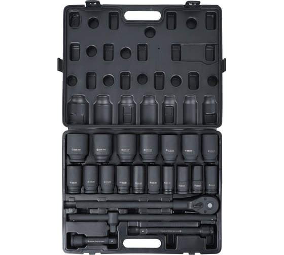 Изображение товара Набор ударных головок AIRLINE 3/4" 22-50 мм, 21 предмет, пластиковый кейс ATAS411