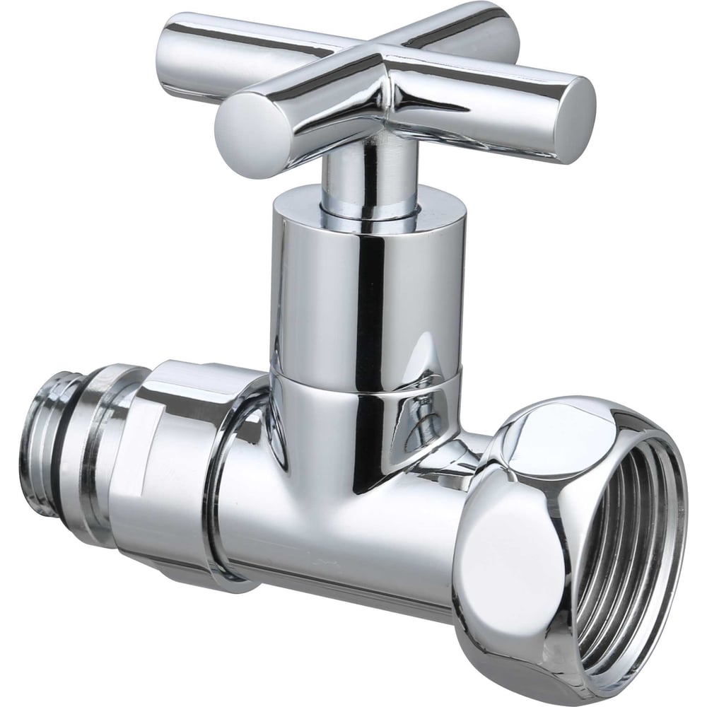 Изображение товара Кран для полотенцесушителя Gappo прямой хром 2 шт. в комплекте 3/4 F 1/2 M