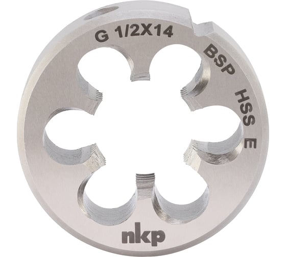 Изображение товара Плашка трубная NKP G(BSP) 1/2-14 DINEN24231 HSSE 55 45x14мм 188001-N2-3131
