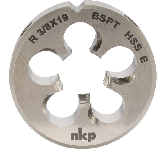 Изображение товара Плашка коническая NKP R(BSPT) 3/8-19 DINEN24230 HSSE 55 45x14мм 121001-N1-3429