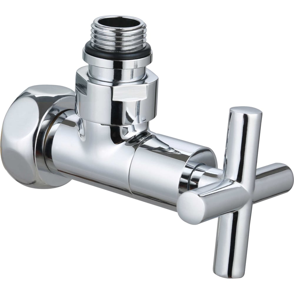 Изображение товара Кран для полотенцесушителя Gappo угловой 2 шт хром НР-ВР 3/4F-1/2M