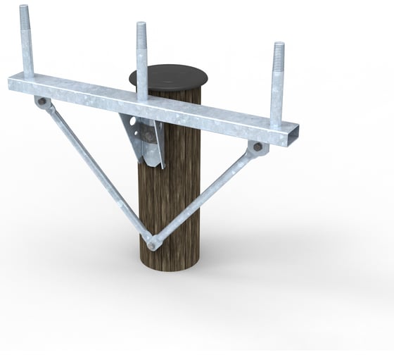 Изображение товара Траверса одноцепная промежуточная для дер. стоек, 20 кВ, A=400 мм ЭНЕРВИК /ENSTO SH151R (1 шт.) SH151R-1