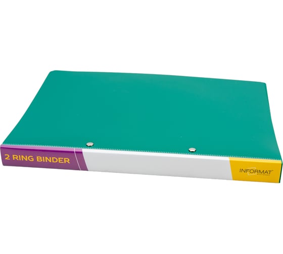 Изображение товара Папка с кольцами INFORMAT А4 2 кольца 700 мкм 25 мм зеленый пластик NP5075G
