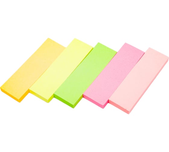 Изображение товара Бумажные клейкие закладки INFORMAT 15х50 мм 40 шт х 5 цветов неон Z1550-5N