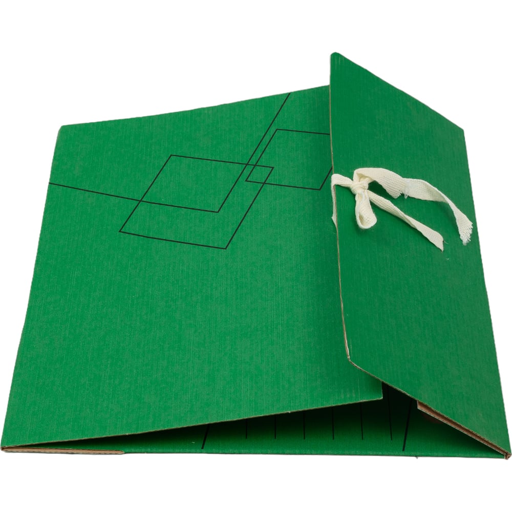 Изображение товара Разобранный архивный короб INFORMAT 260х320х75 мм А4 зеленый микрогофрокартон