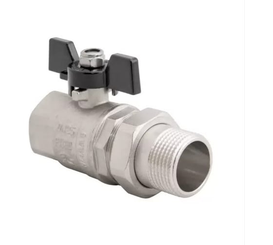 Изображение товара Шаровой кран Gappo с «американкой» полнопроходной ВР-НР, бабочка из алюминия 1/2" x 1/2" G219.04