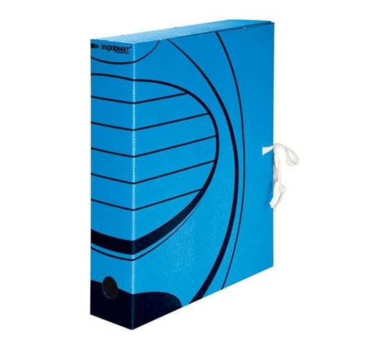 Изображение товара Разобранный архивный короб INFORMAT 260х320х75 мм А4 синий микрогофрокартон RB91-75B
