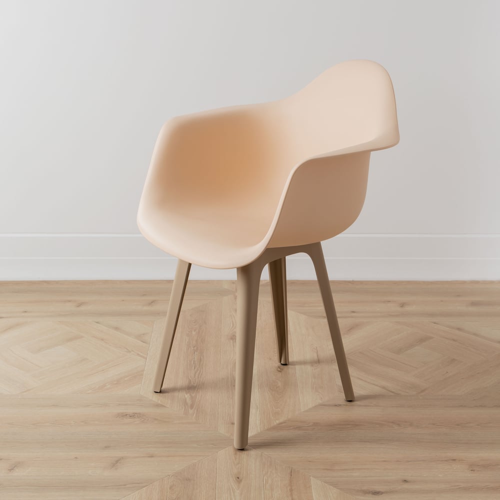 Изображение товара Комплект пластиковых стульев DERSTUHL 2 шт в стиле лофт бежевый DSL045.514.2