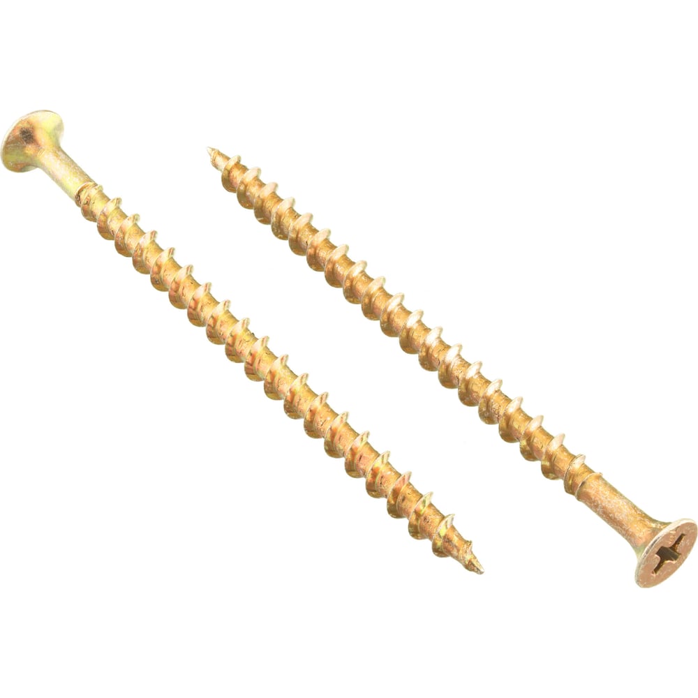 Изображение товара Саморезы по дереву BOWT желтые 4,2х76, 200 шт, гальваника с пассивацией