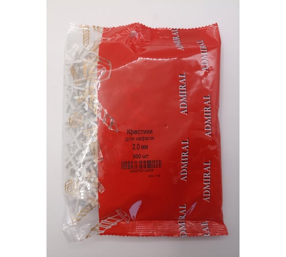 Изображение товара Крестики для кафеля Admiral Stars 2.0 мм, фас.300 шт 54413144