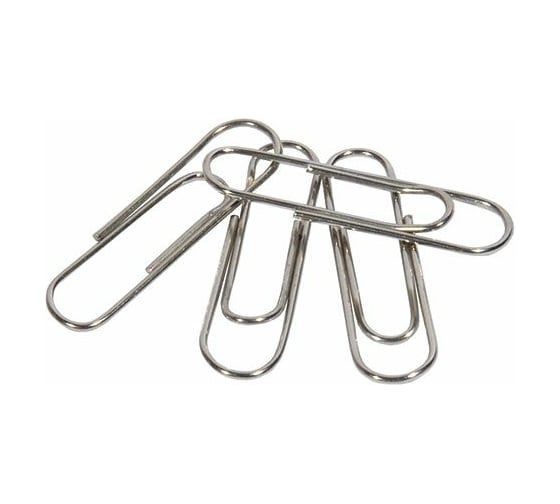 Изображение товара Никелированные скрепки INFORMAT с загнутым краем, серебро 28 мм 100 шт SNB28-100K