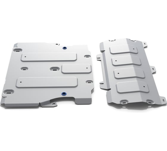 Изображение товара Защита картера и КПП Rival для Audi A6 C8 2018-н.в./A7 4K 2018-н.в., штампованная, алюминий 4 мм, с крепежом, 2 части, K333.0338.1