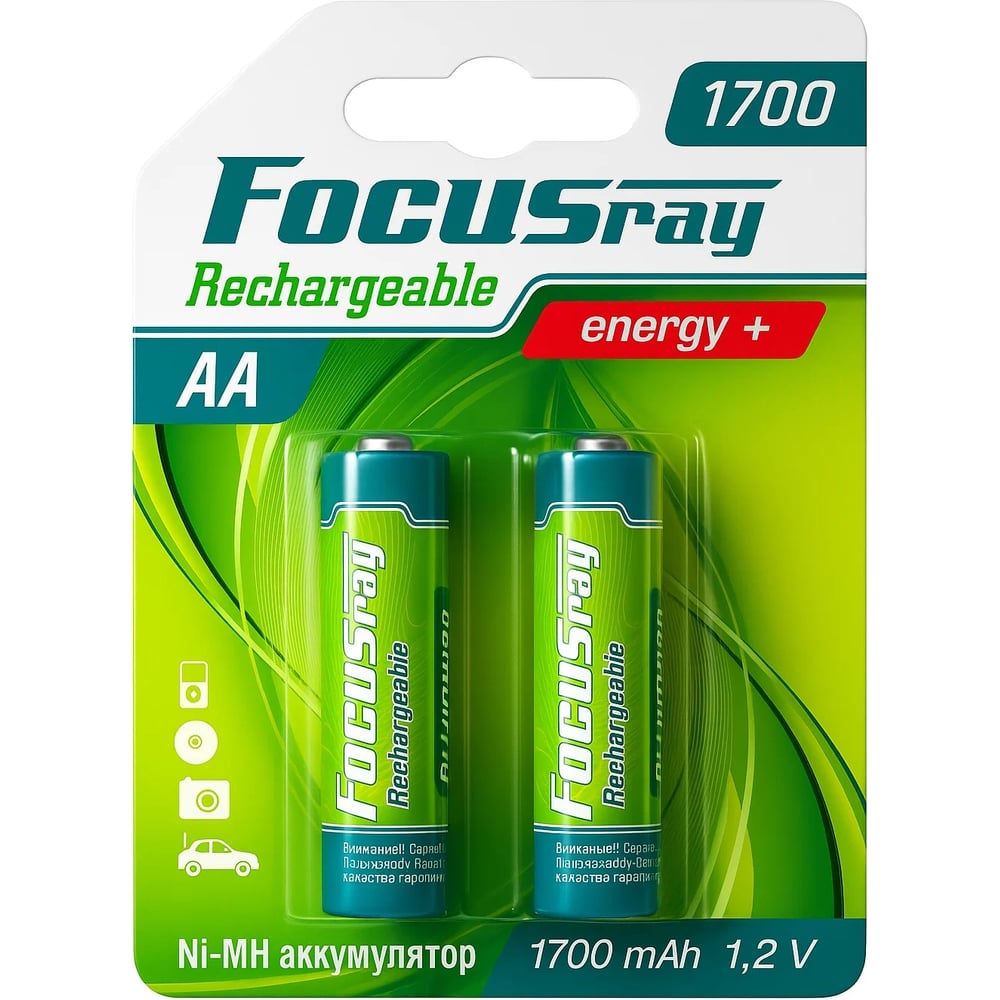 Изображение товара Аккумулятор Focusray 1700 mAH AA для длительной работы