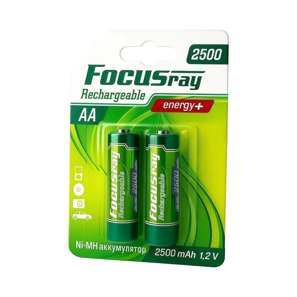 Изображение товара Аккумулятор Focusray AA 2500 мАч 2 шт. Ni-Mh перезаряжаемый
