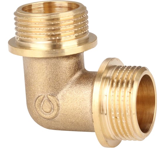 Изображение товара Угольник Gappo 90 гр, НР-НР, латунный, 1 1/4" G1208.07