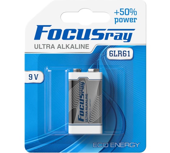 Изображение товара Батарейка Focusray ULTRA ALKALINE 6LR61 BL1 622487