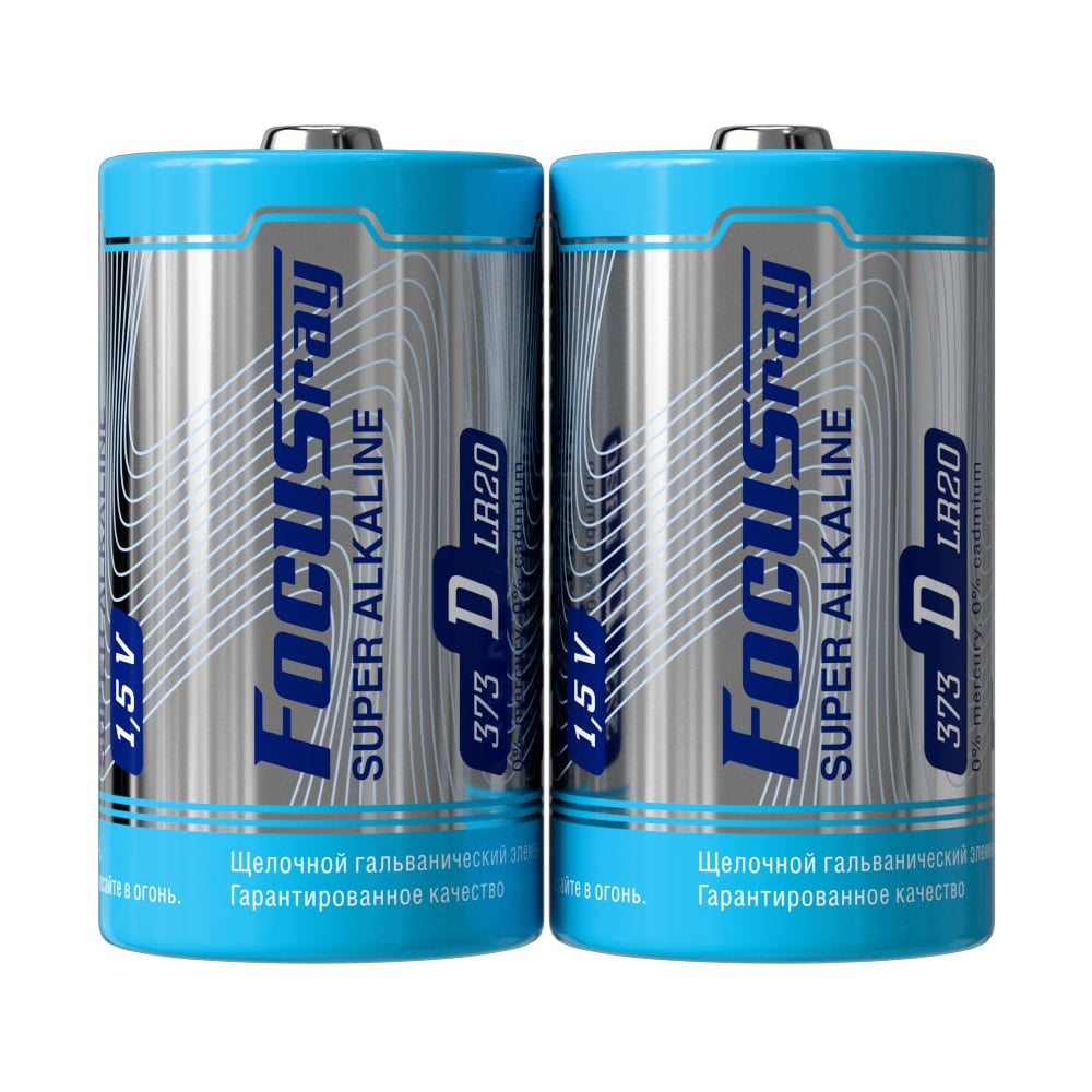 Изображение товара Батарейки Focusray SUPER ALKALINE LR20 S2 2шт мощные щелочные аккумуляторы
