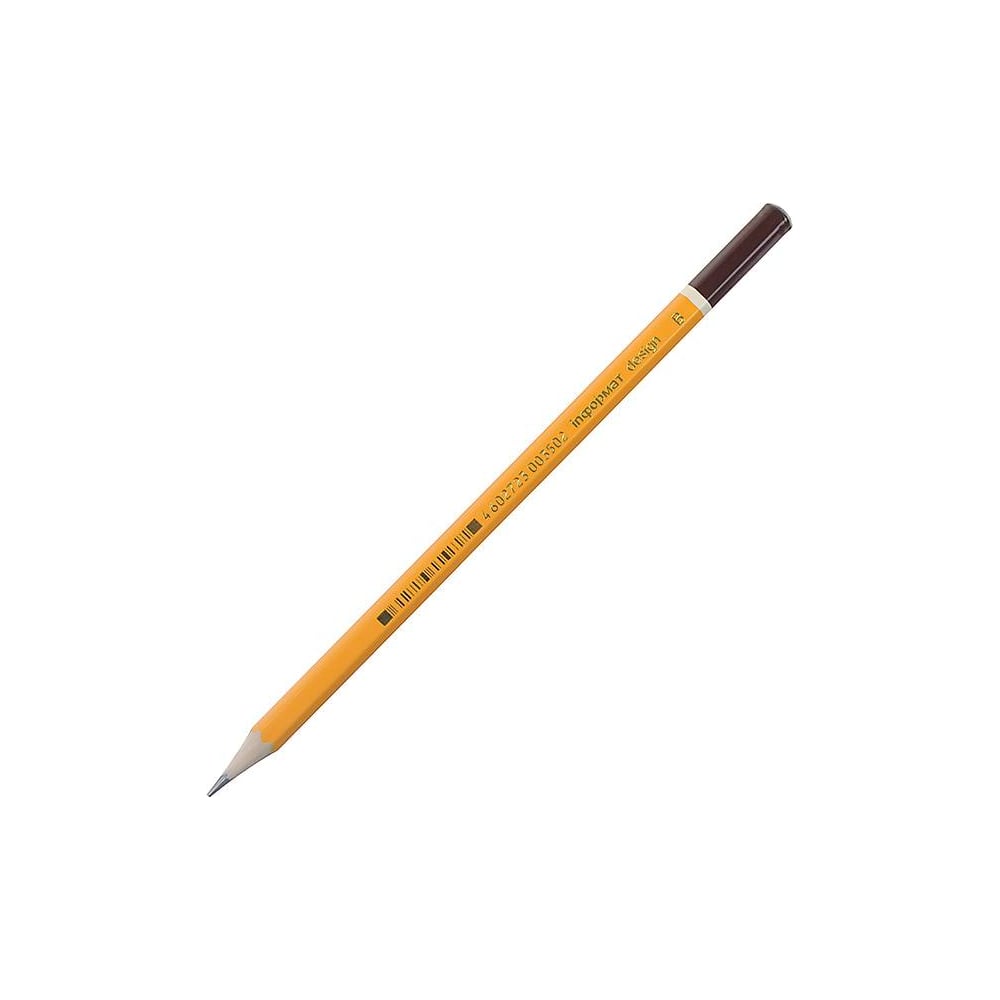 Заточенный шестигранный чернографитный карандаш INFORMAT