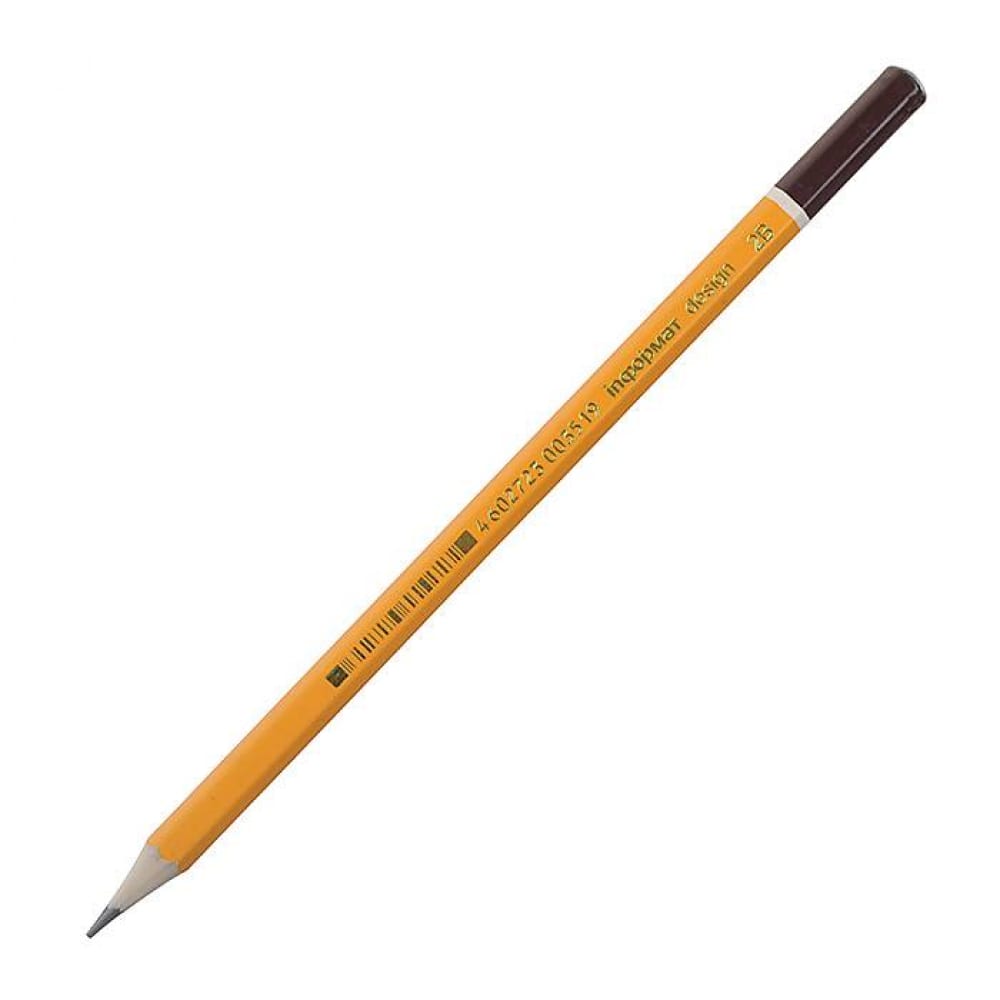 Заточенный шестигранный чернографитный карандаш INFORMAT карандаш чернографитный красин конструктор шестигранный заточен корпус светлый лак