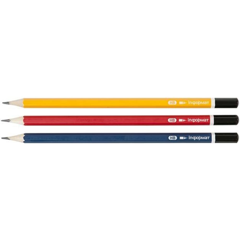 Заточенный чернографитный карандаш INFORMAT - PGNBLM-HB