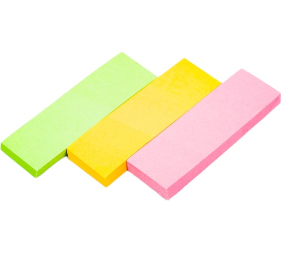 Изображение товара Бумажные клейкие закладки INFORMAT 15х50 мм 40 шт х 3 цвета неон Z1550-3N