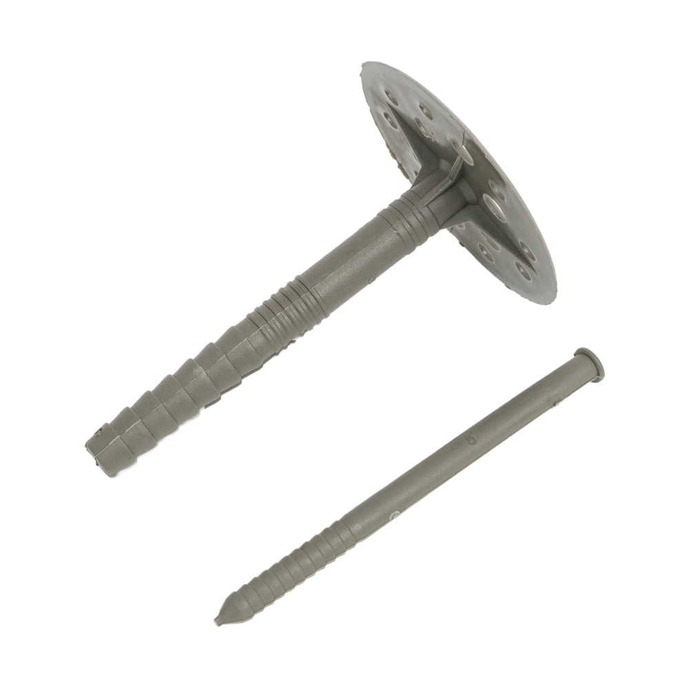 Изображение товара Дюбель-гриб для теплоизоляции Интехпласт 10*90 с пластиковым гвоздем 100 шт