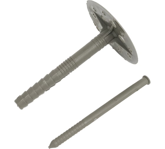 Изображение товара Дюбель-гриб для теплоизоляции Интехпласт 10*90 (с пластиковым гвоздем) 100 шт 888888888888