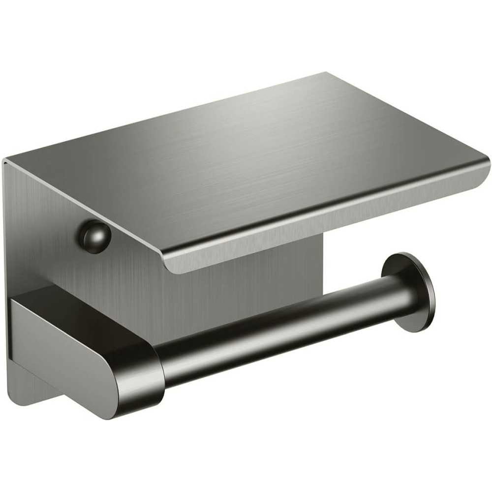 Изображение товара Бумагодержатель AQUATEK AQ4939BGM с полкой, черный хром