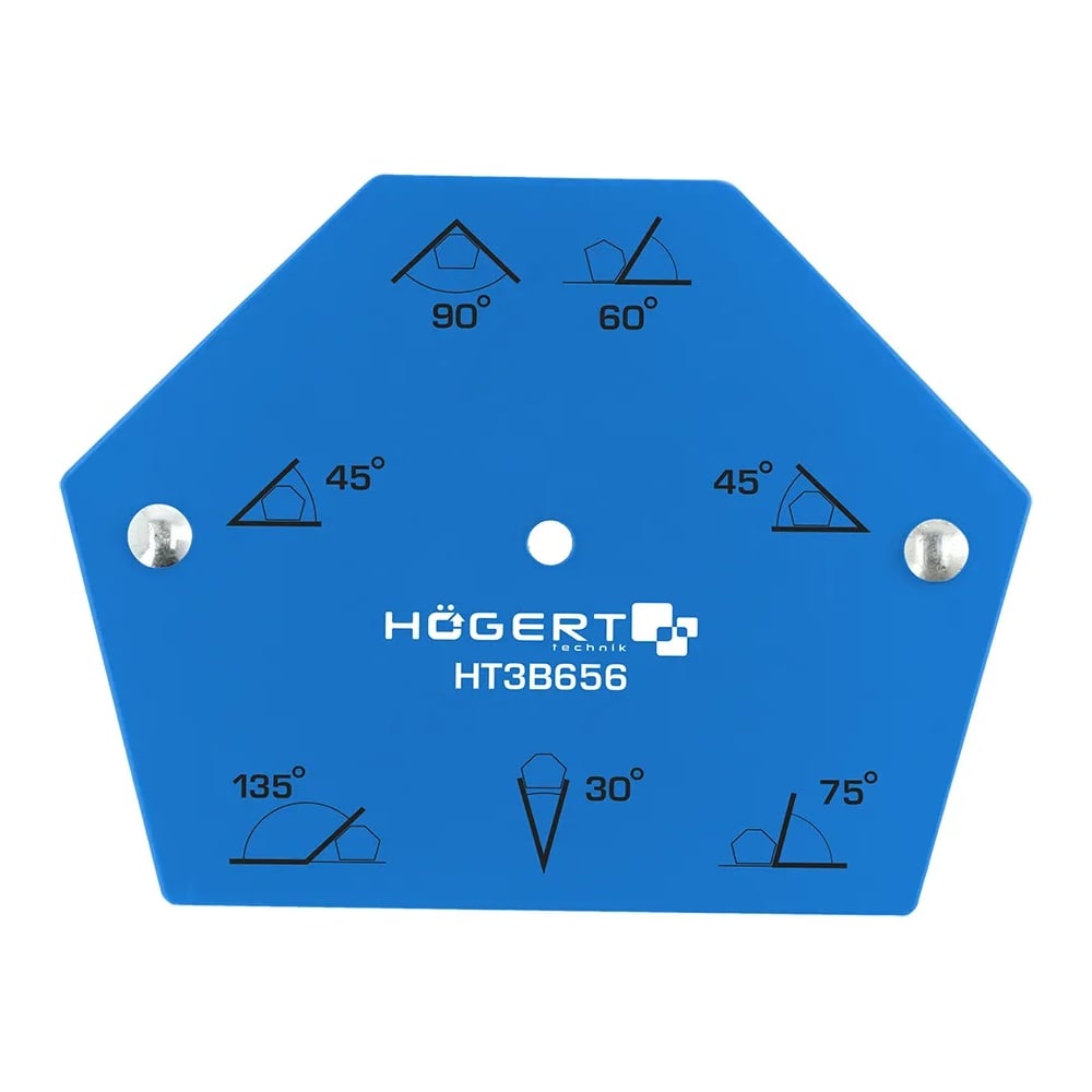 фото Шестигранный магнитный угольник для сварочных работ hogert technik