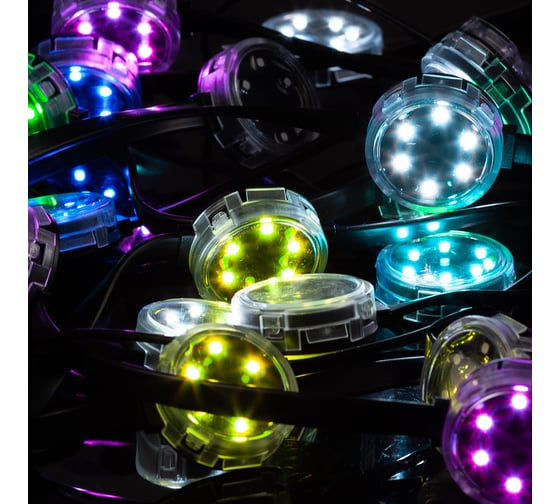 Изображение товара Модуль управляемый MAKSBRIGHT 40 шт, 24В, 1.6Вт, DMX, 5pin, IP66, MB-M6RGB-FC-SF(BLACK DMX512)(42 mm)