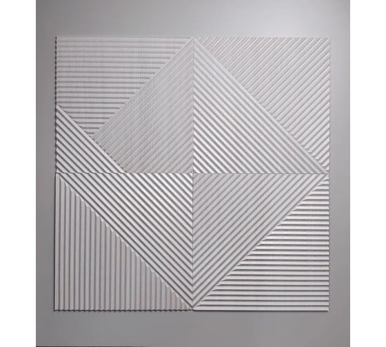 Изображение товара Комплект фрезерованных панелей Cosca Decor КУБ 4 шт, 500x500x8 мм, мелинга белый 00-00078497