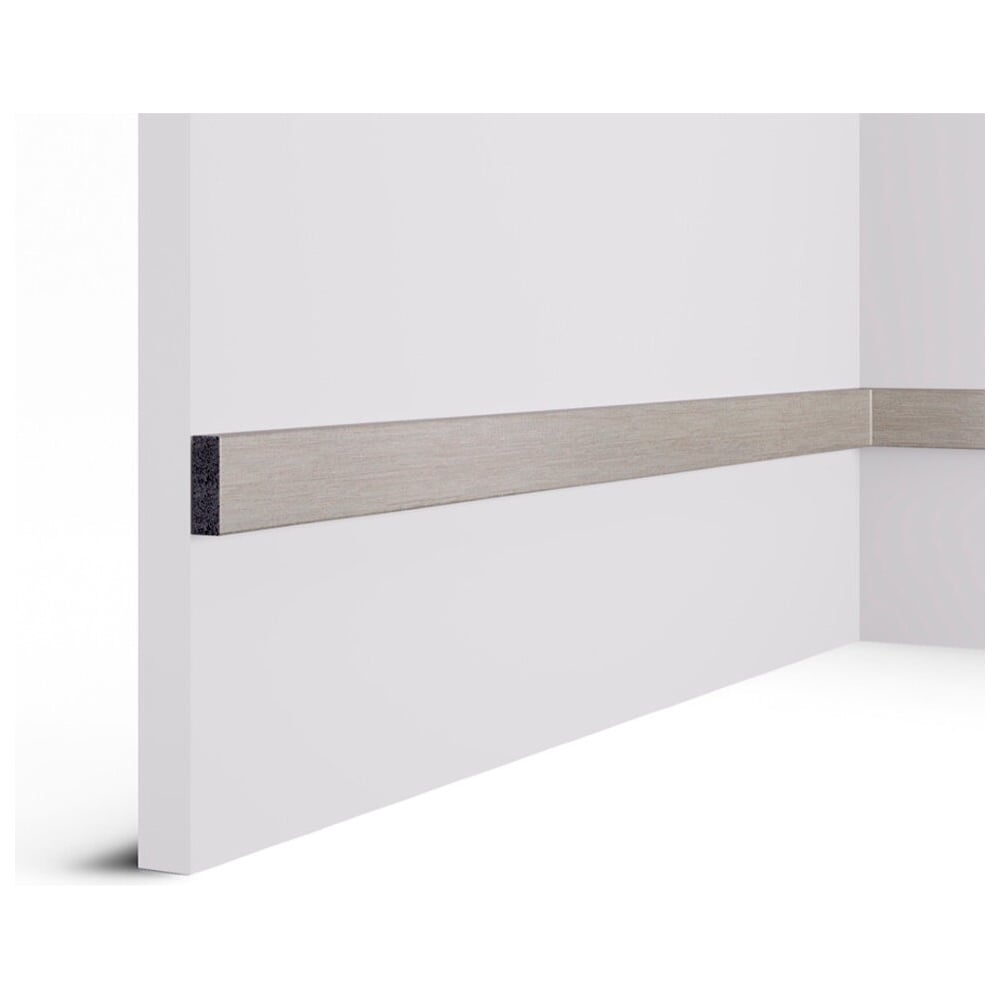 Изображение товара Рейка Cosca Decor RX010-055 30x10 мм матовая серый молдинг для интерьера