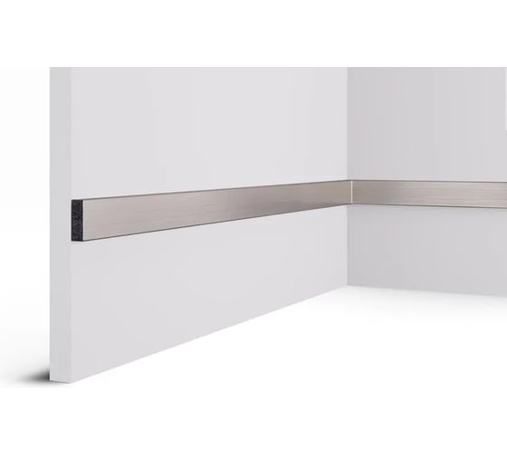 Изображение товара Рейка Cosca Decor RX010-052 30x10x2000 мм, хром матовый Cosca Deco 00-00079327