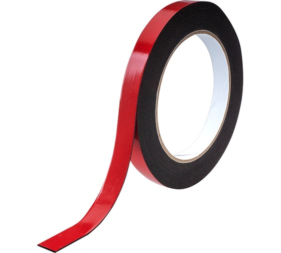 Изображение товара Двусторонняя монтажная клейкая лента AURA на вспененной основе, ЭВА, черная, 1ммx12мм, 5 м ZTC-E125F