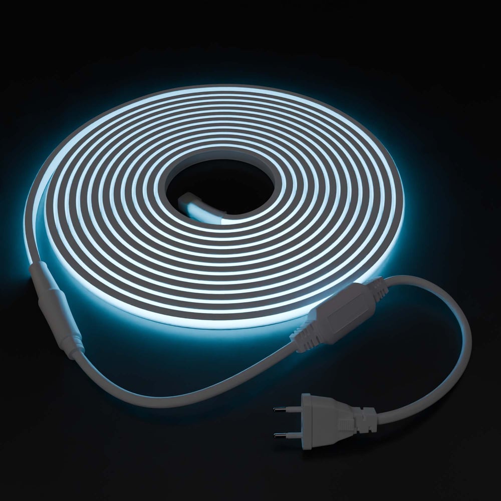 Изображение товара Комплект светодиодной ленты Apeyron 220В НЕОН COB 11Вт/м, голубой, 5м, IP65