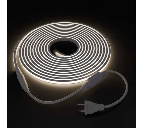 Изображение товара Комплект светодиодной ленты Apeyron 220В НЕОН COB 11Вт/м, 650 лм/м, 6500К 288д/м, 5м, IP65 10-106