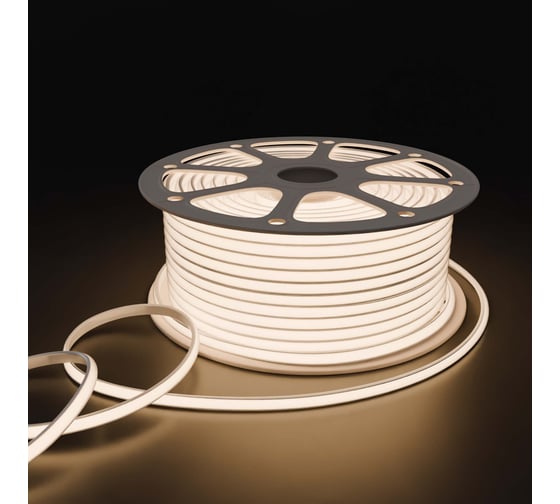 Изображение товара Светодиодная лента Apeyron 220В, 11Вт/м, 650лм/м, 4000К, НЕОН COB 288д/м, 11x7мм, 50м, IP65 17-52