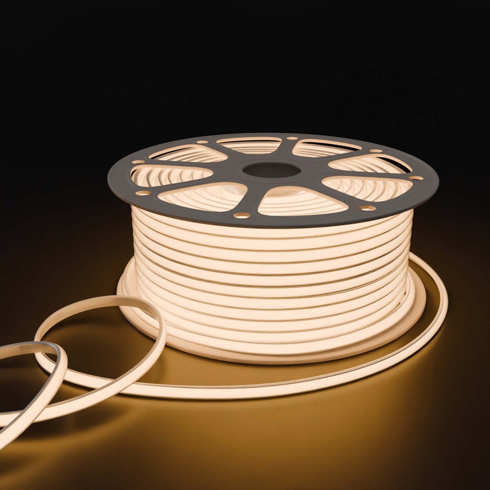 Изображение товара Светодиодная лента Apeyron 220В 50м 288 диодов IP65 теплый белый